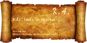 Kálmán Anita névjegykártya
